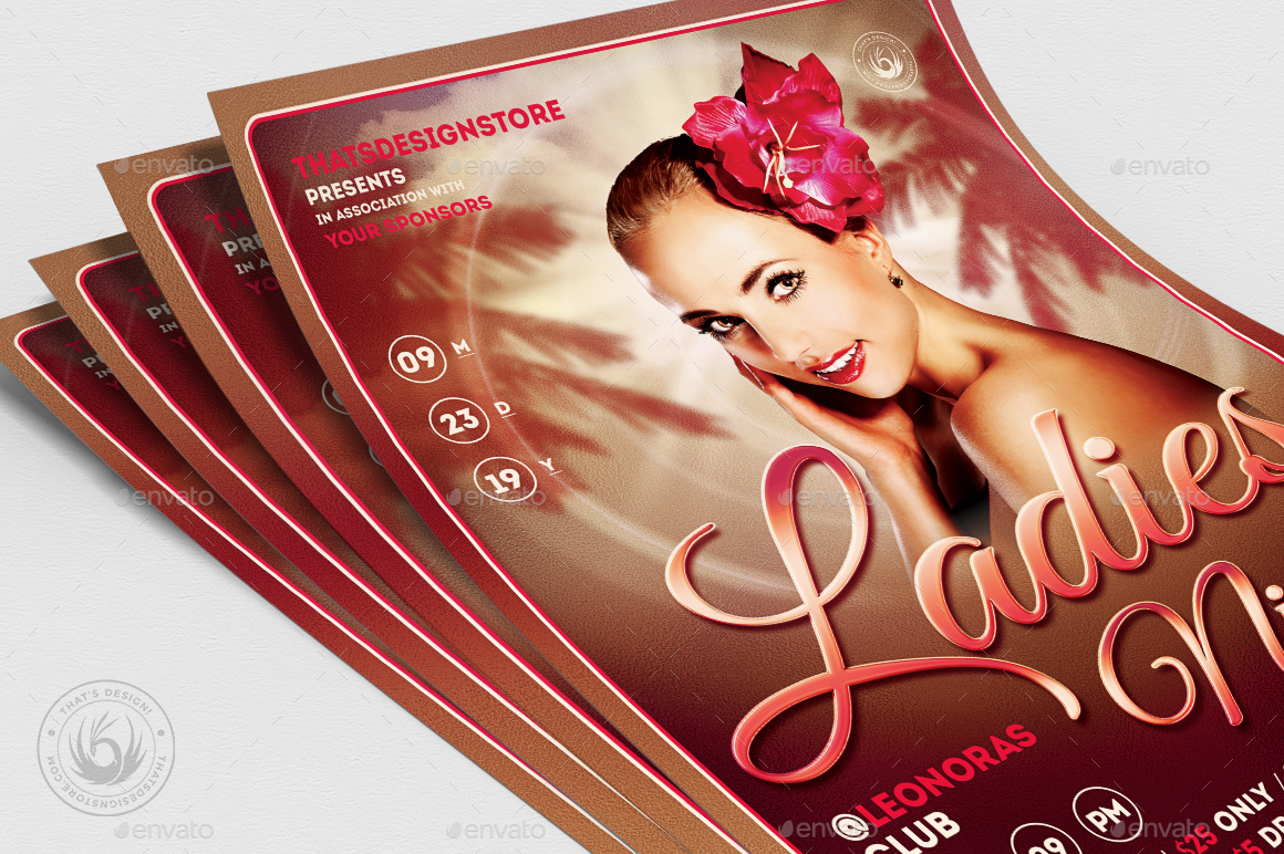 Sensual Ladies Night Flyer Template Print Templates Graphicriver